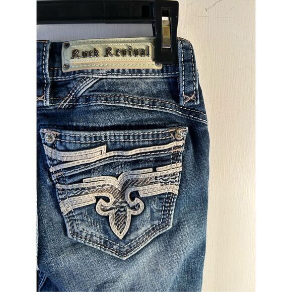 Rock Revival size 25 boot jeans Lichen 8201 denim - Picture 3 of 14